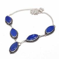 Sa 0468d collier parure sautoir saphir bleu 34gr 12x22mm achat vente bijou ethnique argent 925