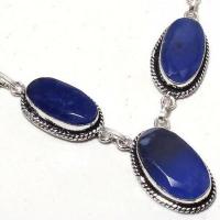 Sa 0472c collier parure sautoir saphir bleu 30gr 10x22mm achat vente bijou ethnique argent 925