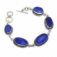Sa 0483d bracelet saphir bleu 26gr 10x20mm achat vente bijou ethnique argent 925