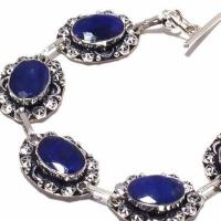 Sa 0484c bracelet saphir bleu 24gr 10x15mm achat vente bijou ethnique argent 925