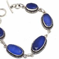 Sa 0485b bracelet saphir bleu 23gr 10x20mm achat vente bijou ethnique argent 925