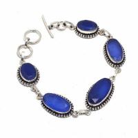 Sa 0485d bracelet saphir bleu 23gr 10x20mm achat vente bijou ethnique argent 925