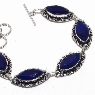 Sa 0486b bracelet saphir bleu 21gr 10x20mm achat vente bijou ethnique argent 925