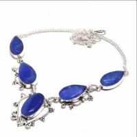 Sa 0494d collier parure sautoir saphir bleu 29gr 14x25mm achat vente bijou argent 925