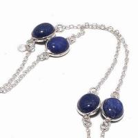 Sa 0496c collier parure sautoir 8xsaphir bleu 12gr 10x8mm achat vente bijou argent 925