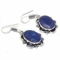 Sa 0500c collier boucles oreilles saphir bleu 38gr 15x20mm achat vente bijou argent 925