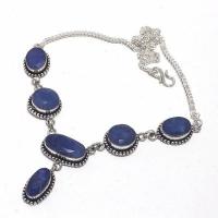 Sa 0501d collier parure sautoir saphir bleu 28gr 15x10mm achat vente bijou argent 925