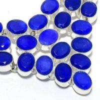 Sa 0533c collier parure sautoir saphir bleu 62gr 8x10mm achat vente bijou ethnique argent 925