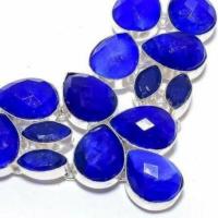 Sa 0534c collier parure sautoir saphir bleu 67gr 12x18mm achat vente bijou ethnique argent 925