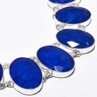 Sa 9380c collier sautoir parure saphir bleu 98gr achat vente bijou ethnique argent 926