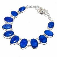 Sa 9381d collier sautoir parure saphir bleu 85gr achat vente bijou ethnique argent 925