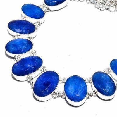 Sa 9382b collier sautoir parure saphir bleu 109gr achat vente bijou ethnique argent 925