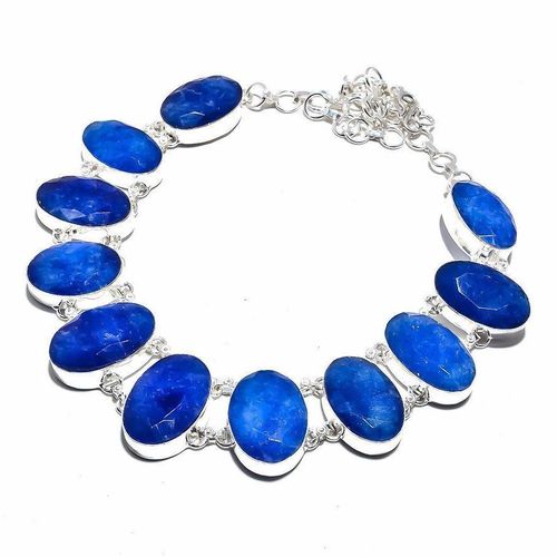Sa 9382d collier sautoir parure saphir bleu 109gr achat vente bijou ethnique argent 925