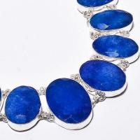 Sa 9383c collier sautoir parure saphir bleu 89gr achat vente bijou ethnique argent 925