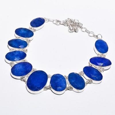 Sa 9383d collier sautoir parure saphir bleu 89gr achat vente bijou ethnique argent 925