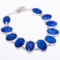 Sa 9384a collier sautoir parure saphir bleu 91gr achat vente bijou ethnique argent 925