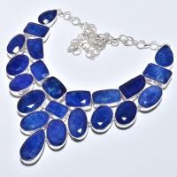 Sa 9385d collier sautoir parure saphir bleu 155gr achat vente bijou ethnique argent 925