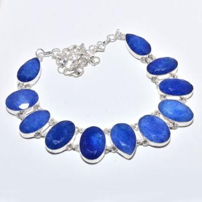 Sa 9386b collier sautoir parure saphir bleu 104gr achat vente bijou ethnique argent 925