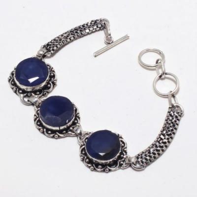 Sa 9388b bracelet 3 saphir bleu 24gr achat vente bijou ethnique argent 925