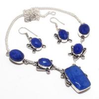 Sa 9392a collier boucles oreilles parure saphir bleu 38gr achat vente bijou ethnique argent 925