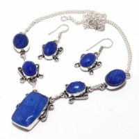 Sa 9392d collier boucles oreilles parure saphir bleu 38gr achat vente bijou ethnique argent 925