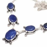 Sa 9394b collier sautoir parure saphir bleu 28gr achat vente bijou ethnique argent 925