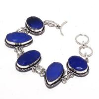 Sa 9402a bracelet 5 saphir ovales bleu 26gr achat vente bijou ethnique argent 925