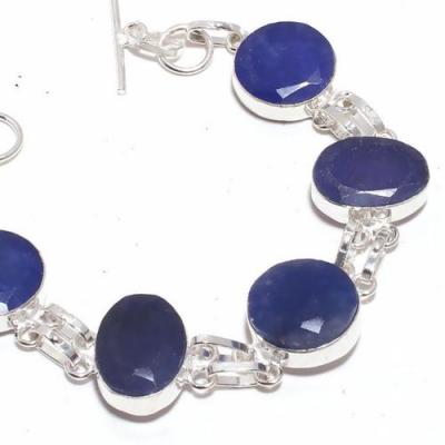 Sa 9403b bracelet 5 saphir ovales bleu 22gr achat vente bijou ethnique argent 925