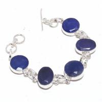 Sa 9403d bracelet 5 saphir ovales bleu 22gr achat vente bijou ethnique argent 925