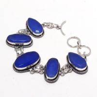 Sa 9404a bracelet 5 saphir ovales bleu 24gr achat vente bijou ethnique argent 925