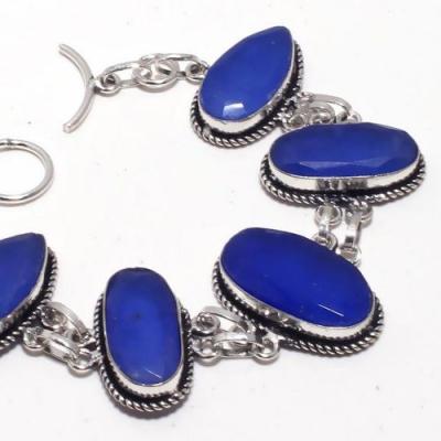 Sa 9404b bracelet 5 saphir ovales bleu 24gr achat vente bijou ethnique argent 925