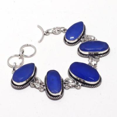 Sa 9404b bracelet 5 saphir ovales bleu 24gr achat vente bijou ethnique argent 925
