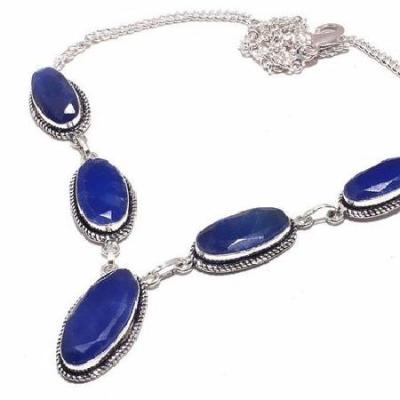 Sa 9427b collier sautoir parure saphir 10x25mm 32gr achat vente bijou ethnique argent 925