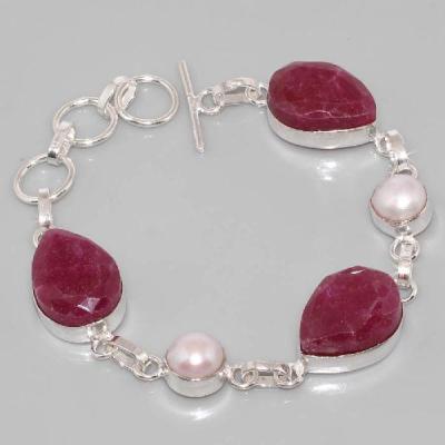 Ru 0322a bracelet rubis cachemire moonstone argent 925 achat vente