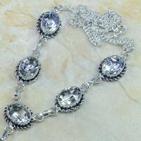 Tpz 003b collier parure sautoir topaze blanche bijou argent 925 vente achat