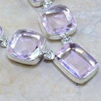 Tpz 019c collier parure sautoir topaze mauve rose bijou argent 925 vente achat