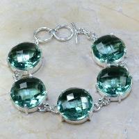 Tpz 020a bracelet topaze bleu vert bijou argent 925 vente achat
