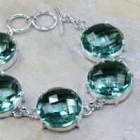 Tpz 020c bracelet topaze bleu vert bijou argent 925 vente achat