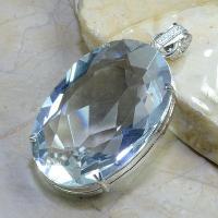 Tpz 021b pendentif pierre topaze blanche gemme taille bijou argent 925 vente achat