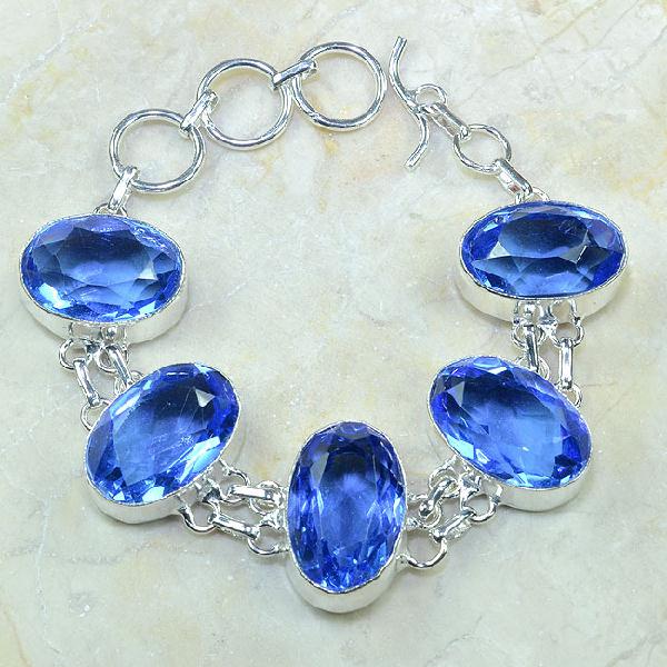 Tpz 026a bracelet topaze bleue bijou argent 925 vente achat