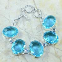 Tpz 034d bracelet topaze bleue bijou argent 925 vente achat