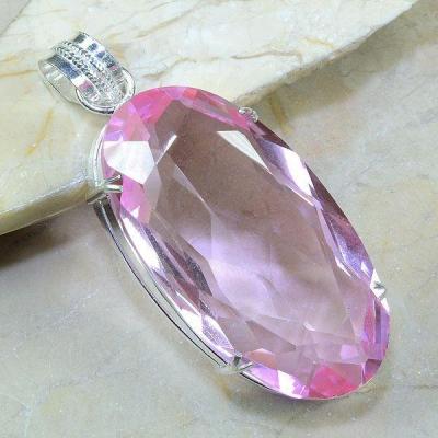 Tpz 035a pendentif pierre topaze rose gemme taille bijou argent 925 vente achat 1