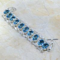 Tpz 037a bracelet topaze bleue bijou argent 925 vente achat