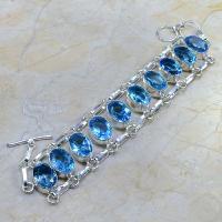 Tpz 037b bracelet topaze bleue bijou argent 925 vente achat