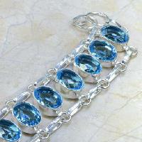 Tpz 037c bracelet topaze bleue bijou argent 925 vente achat
