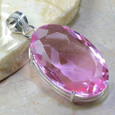 Tpz 039a pendentif pierre topaze rose pink gemme taille bijou argent 925 vente achat