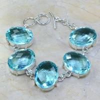 Tpz 044a bracelet topaze bleue bijou argent 925 vente achat