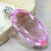 Tpz 045a pendentif pierre topaze rose pink gemme taille bijou argent 925 vente achat