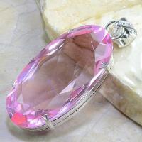 Tpz 045b pendentif pierre topaze rose pink gemme taille bijou argent 925 vente achat