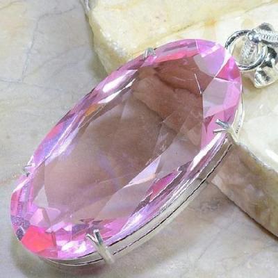 Tpz 045c pendentif pierre topaze rose pink gemme taille bijou argent 925 vente achat